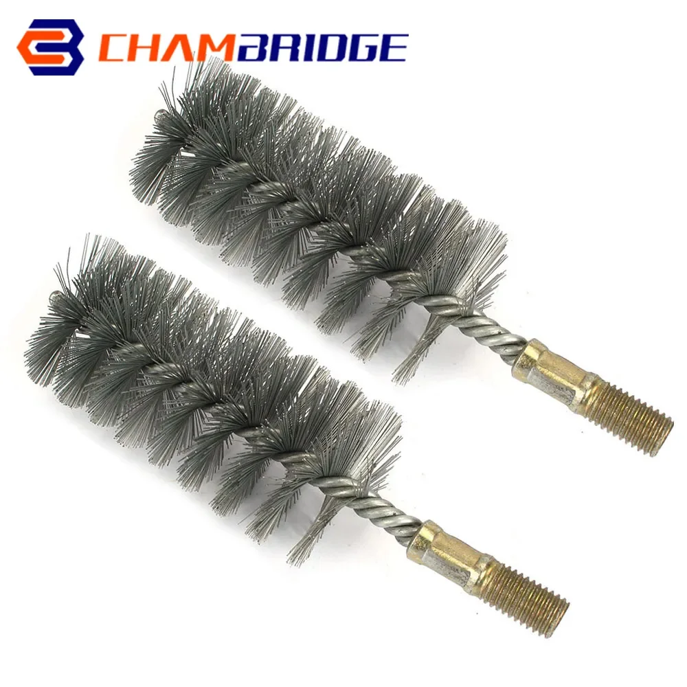 7pcs Thread Brush Stainless Steel Wire Brush Metal M12 Thread for Pipe Cleaning Chimney Brush Set 18/25/32/40/50/65/75mm