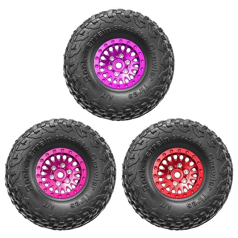 

1/18 1/24 Trx4M Land Rover Liema 1.0inch Tire Hub Climbing Car Aluminum Alloy Hub Scx24 Fms (Bai Luchi + Water Drop Hub)