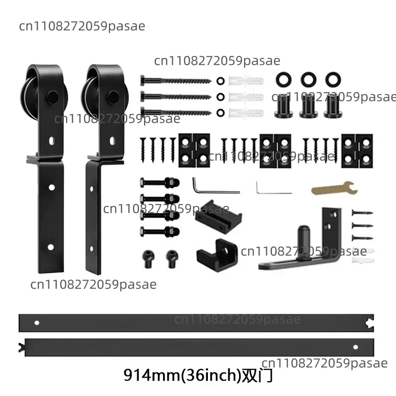 

Folding Barn Door Sliding Track, Sliding Door Guide Rail, Suspended Sliding Door, Carbon Steel Track, Complete Set of Hardware