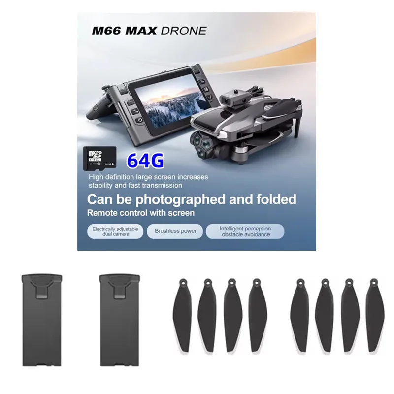 M66 Batterie M66 MAX Fernbedienung RC Drone Ersatzteile Batterie/Propeller Für M66 Bildschirm RC Drone zubehör M66MAX Batterie spielzeug