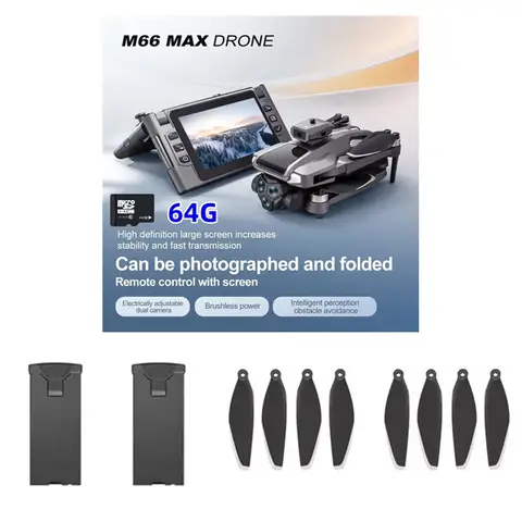 M66 Battery M66 MAX Remote Control RC Drone Spare Parts Battery/Propeller For M66 Screen RC Drone accessory M66MAX Battery Toy