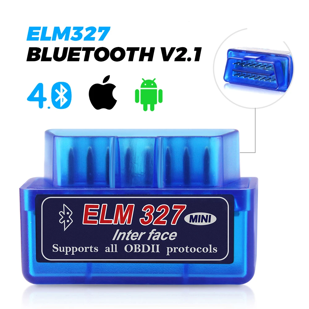 

Bluetooth ELM327 V1.5/V2.1 OBDII считыватель автомобильных кодов ELM 327 OBD2 сканер для iPhone Android инструмент диагностики неисправностей двигателя автомобиля