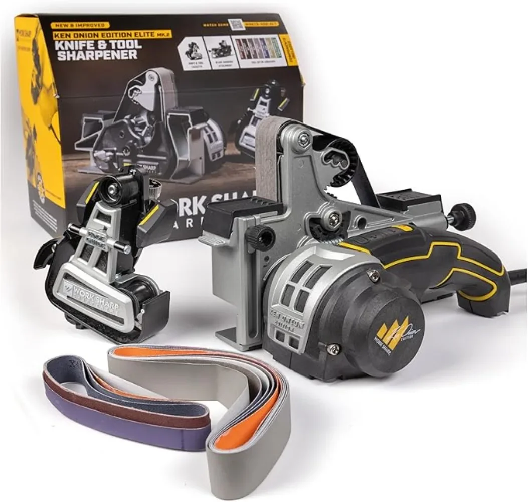 Verstellbares Messerschärfsystem mit Klingenschleifaufsatz, Messer- und Werkzeugschärfer Elite Mk2