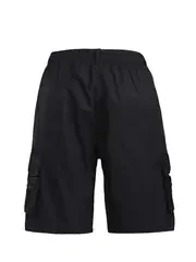 Shorts táticos dos homens com cordão, shorts esportivos casuais com vários bolsos, adequados para caminhadas e camping