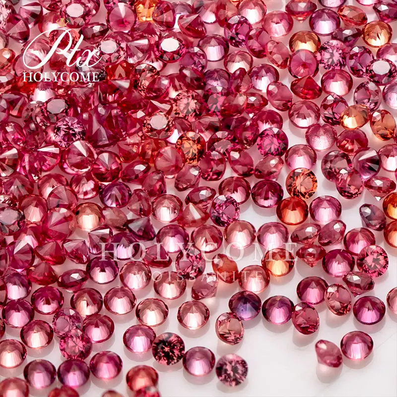 0.7-3.0mm 1ct 1 BAG VVS1 Gems Wholse Natrual Red Sapphire  Melee Round Loose Gemstones