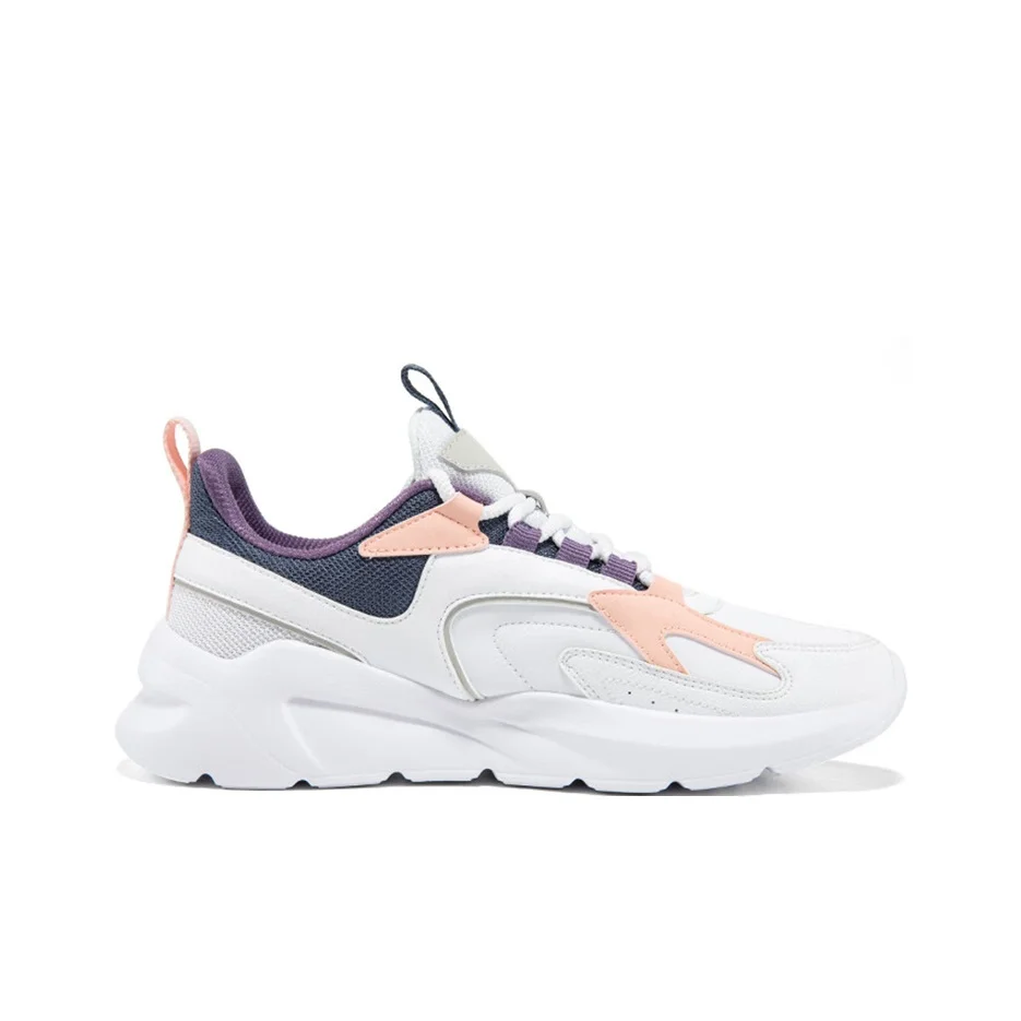 Erke Fleece Lined Leather, Simple And Comfortable Low top Casual Shoes Women's White Blue Pink 52123421222//