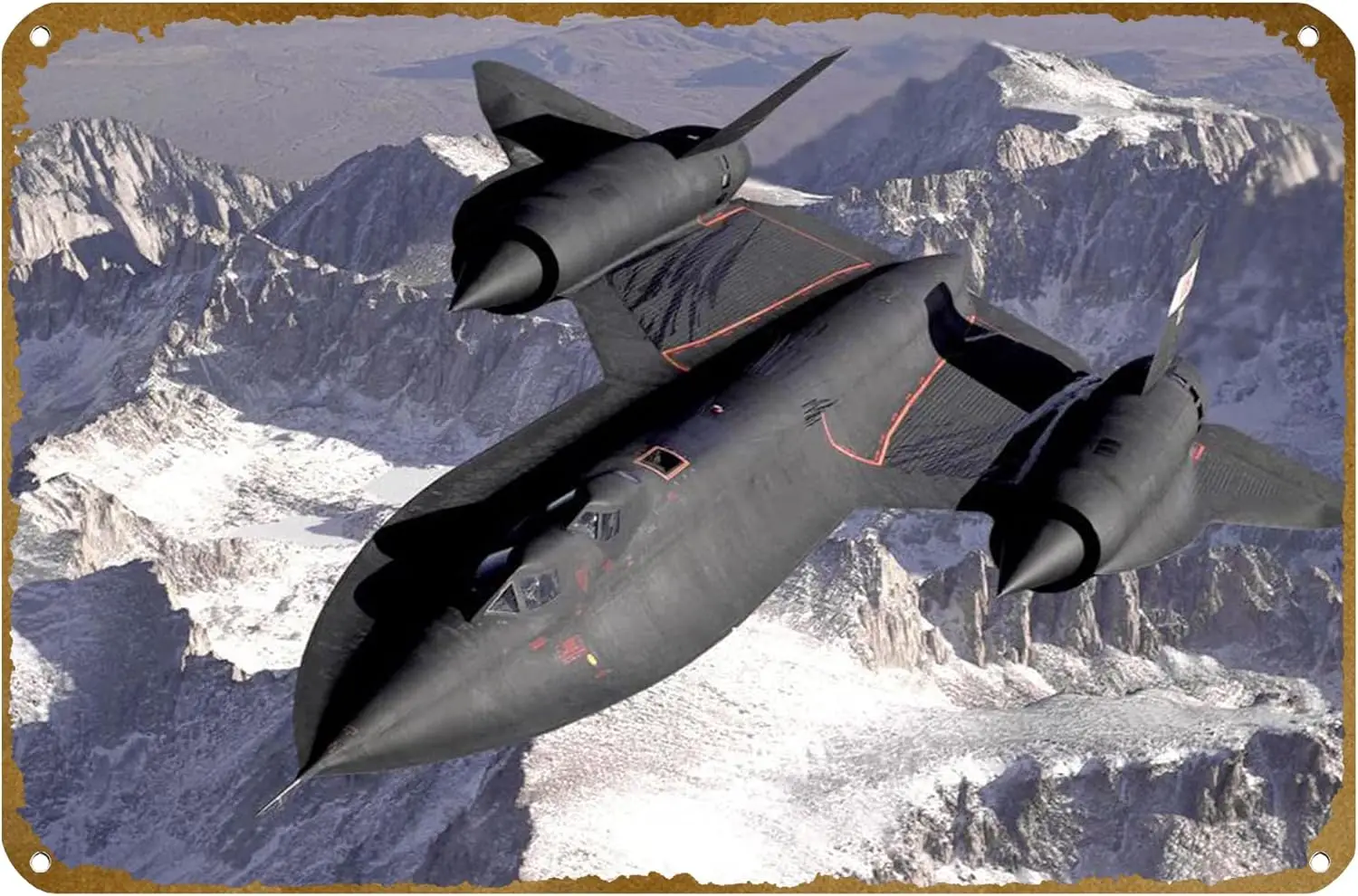 Lockheed SR-71 Blackbird Poster Vintage Metal Tin sign Logo Family Club Bar Cafe Bedroom Art Wall Decoration Gift 8x12 inches