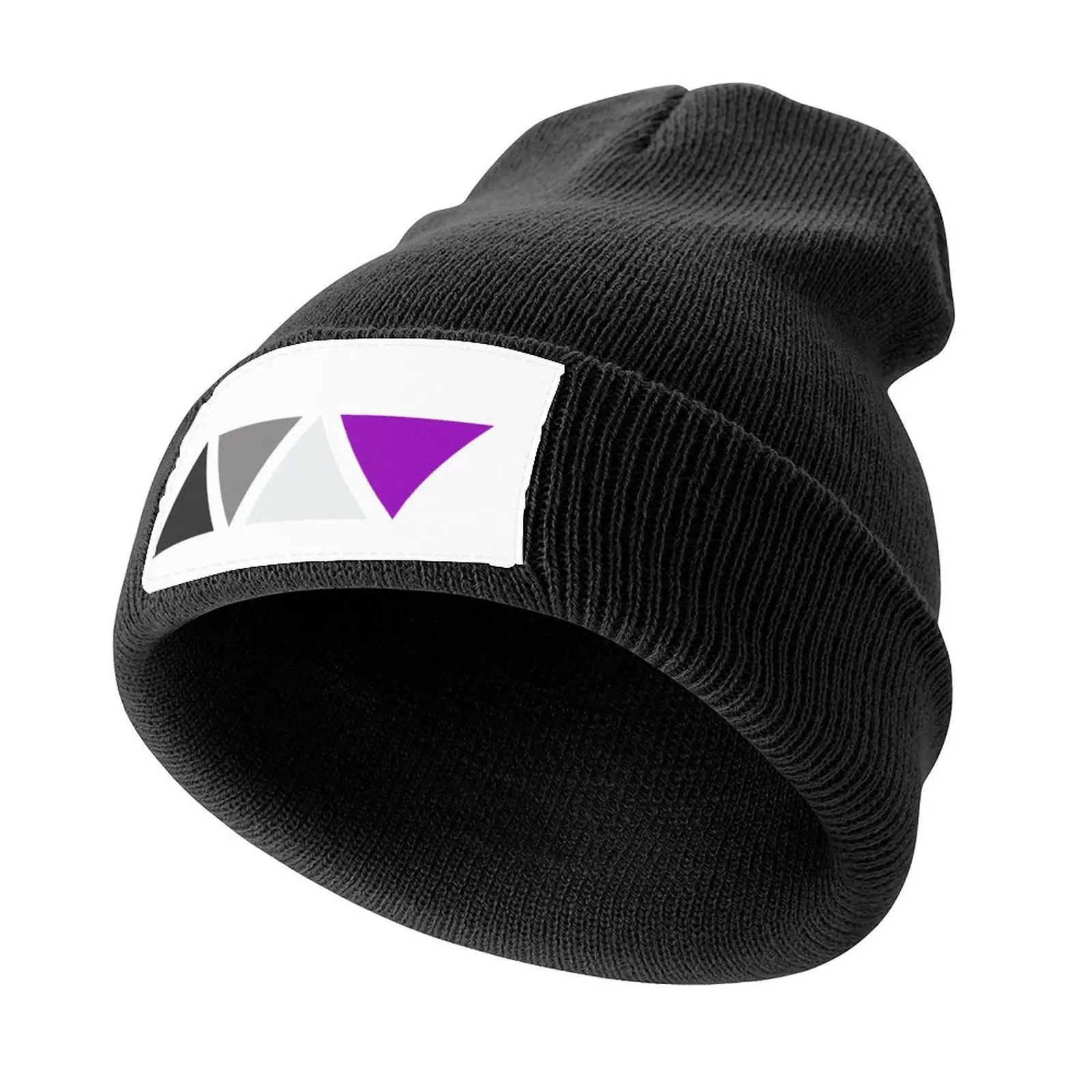 Triangles Asexual Pride Flag. Subtle Asexual Pride Knitted Cap fishing hat Luxury Man Hat Kids Hat Beach Girl Men's