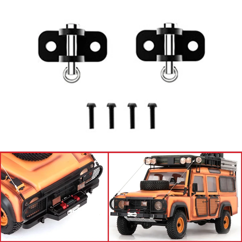 D1RC Metal Front Bumper Tow Hook for 1/10 RC Crawler Car Traxxas RC4WD D90 D110 Diy Parts