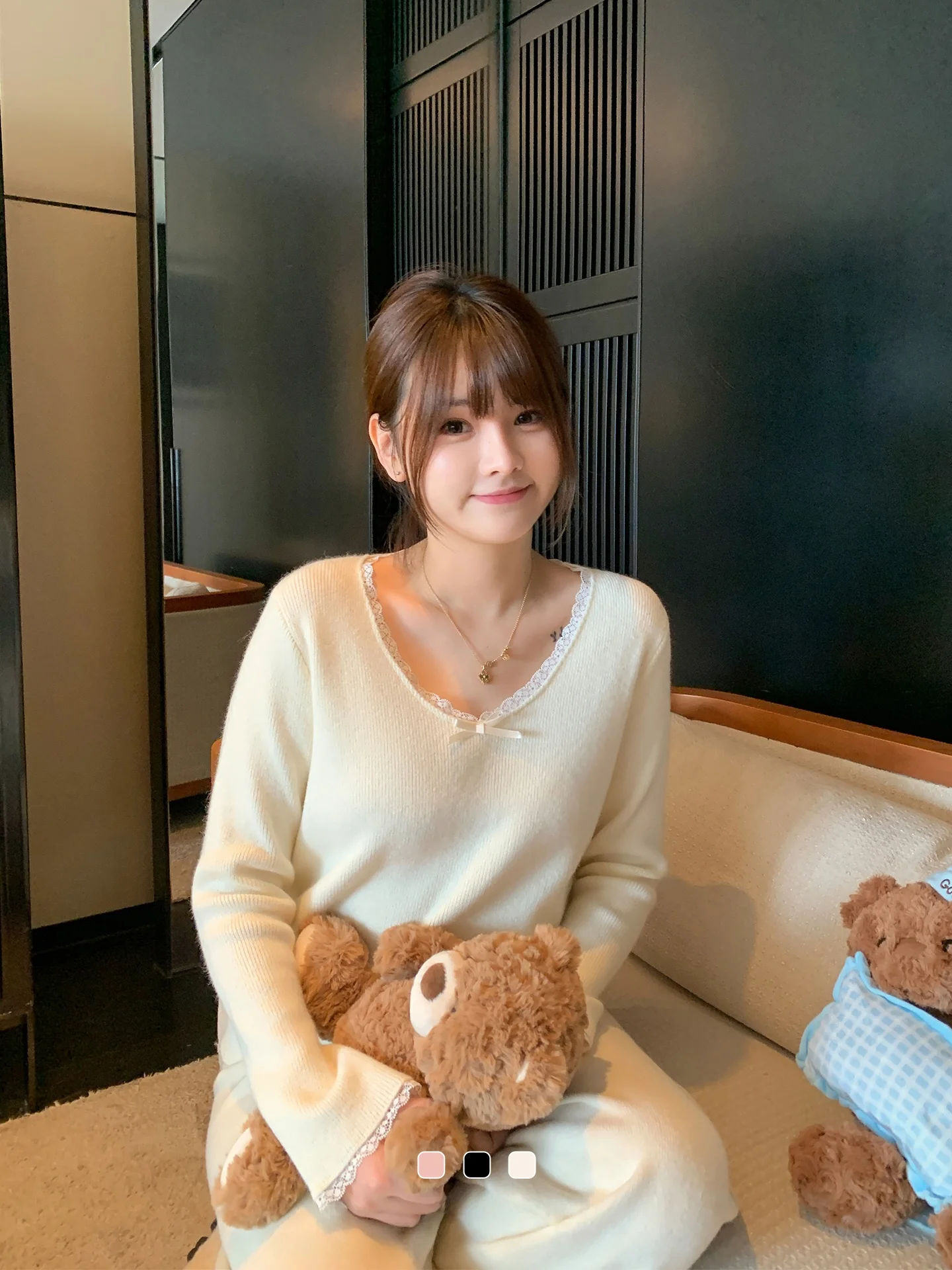 

Женский вязаный топ Maixi больших размеров с кружевной отделкой и узлом, зимний свободный утягивающий длинный топ све, повседневный топ