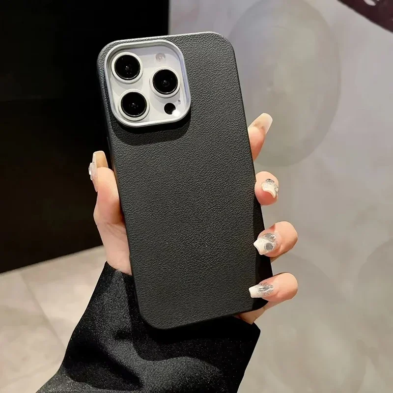 Luxury Matte Leather Phone Case For Xiaomi Redmi Note 14 13 12 11 Pro Plus 5G 12S 11S 10S Redmi 13C 13 12 4G Shockproof Cover