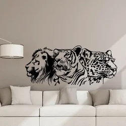 Lion Tiger Leopard Wall Decal Wild Animals Poster Africa Safari Vinyl Wall Sticker for Home Nursery Kids Room Decor Mural A288