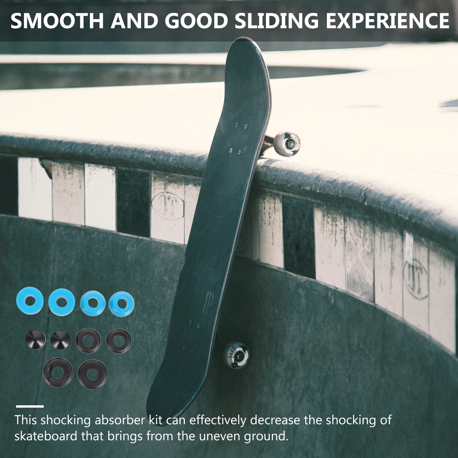 1Set Skateboard Shocking Absorber High Elastic PU Shockproof Pad Skateboard Truck Bushing Replacement Longboard Accessories