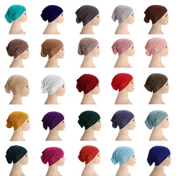 Gorro de rastas para mujer, Hijab elástico debajo de la bufanda, Color sólido, Unisex