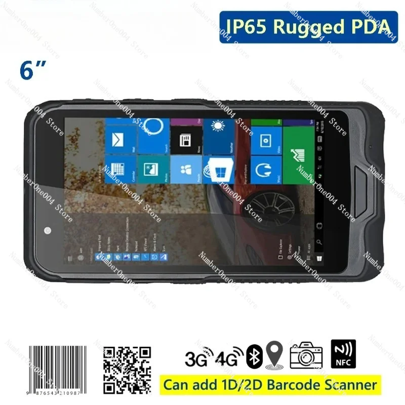

6 Inch Rugged Handheld PDA For Windows 10 Industrial Data Collector Built-in Industrial Barcode Scanner Handheld Tablet PC