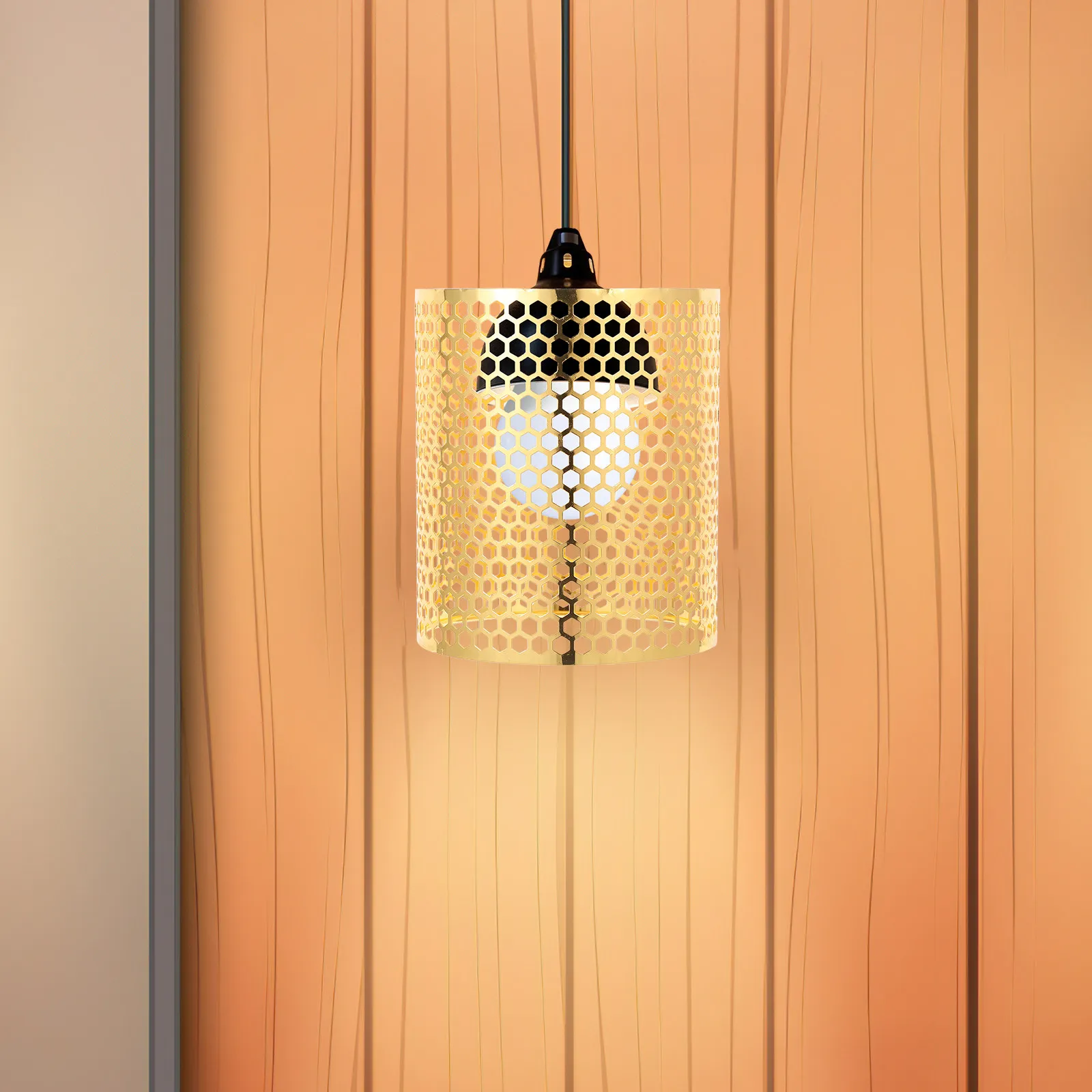 

Modern Vintage Lamp Shade Made of Firm Iron Hollow Pattern Design Rustic Elegance Minimalist Pendant Light Shade for Bar