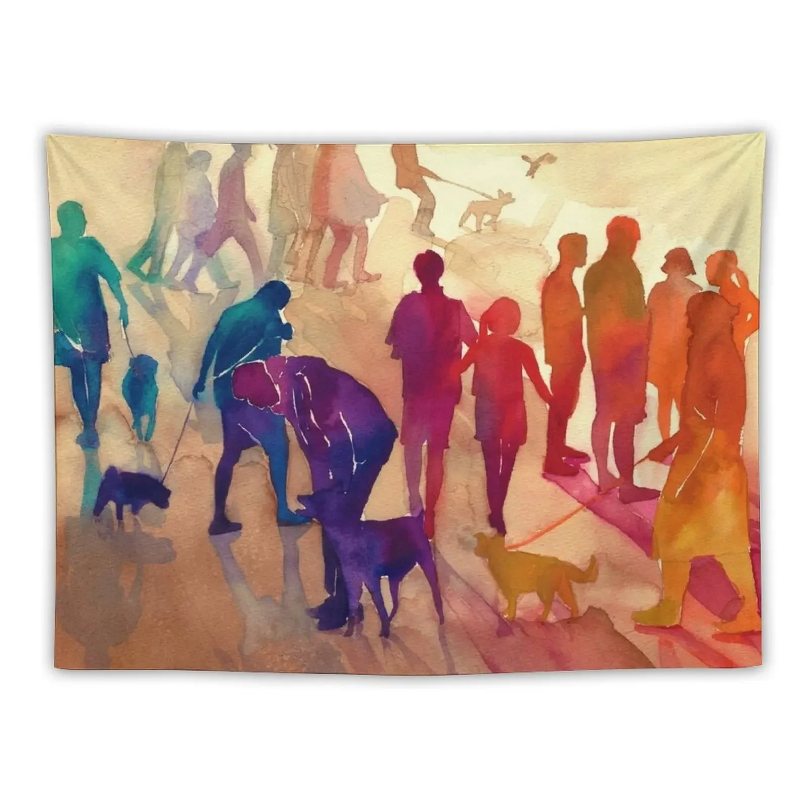 Dogs on the walk Tapestry House Decor Wall Decor Room Decorator Tapestry