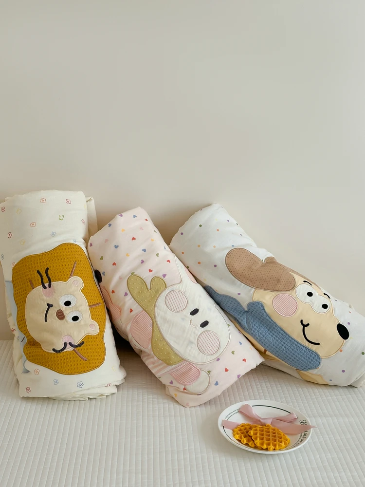 

Babyhouse Children's Double Layer Cotton Summer Cool Air Conditioner Quilt Core a Class Patch Embroidery 2025 New Model