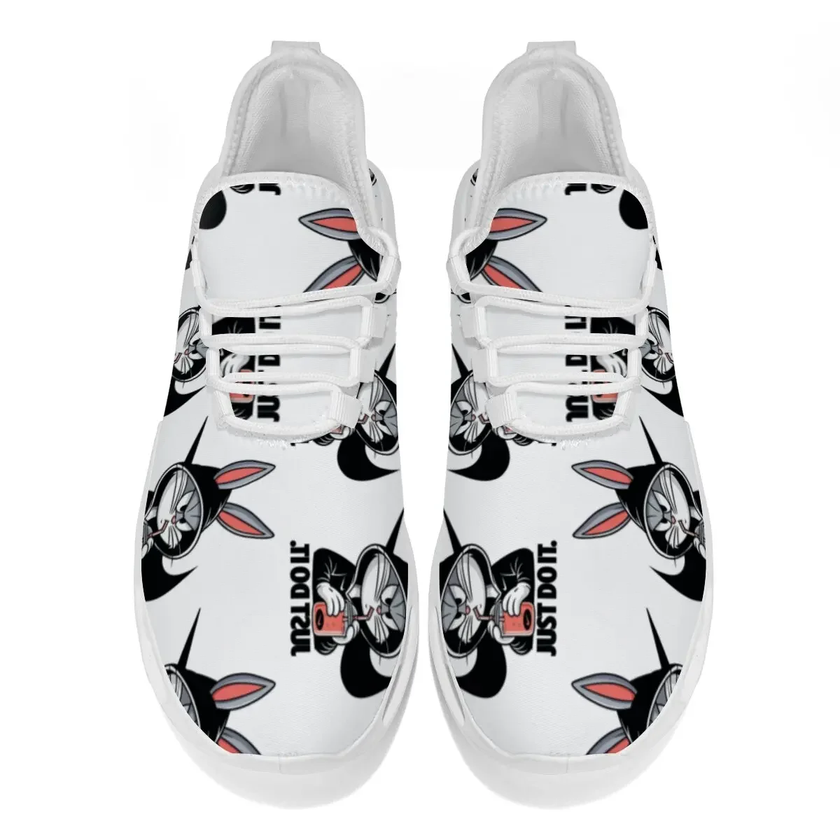 

Кроссовки для бега для пар с дышащей сетчатой поверхностью на шнуровке, дизайн персонажей мультфильма аниме, модная повседневная спортивная обувь