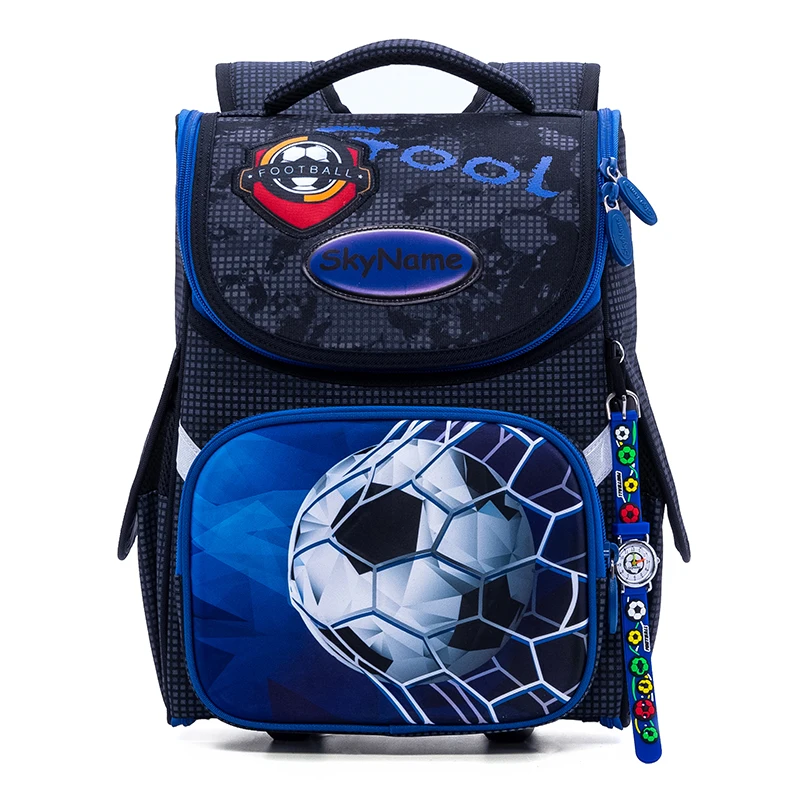 Imagem -02 - Mochila Escolar Ortopédica para Meninos 3d Cartoon Football Bolsa Crianças Grade Mochilas Kids Satchels Bookbag Rússia Marca