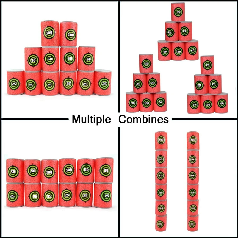 6-30pcs Soft Bullet Target, EVA Bullet Dart Target Compatible With Nerf Blasters Guns(2.36×1.57 Inch)