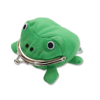Anime Frog Coin Purse Keychain Cute Cartoon Flannel Wallet Key Coin holder Cosplay Plush Toy School Prize Gift
