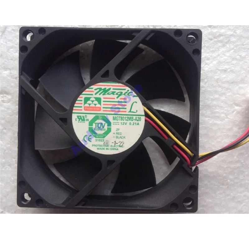 

8020 DC12V 0.21A 2.52W 8CM MGT8012MB-A20 double ball bearing Case radiator Fan 3500rpm air blower