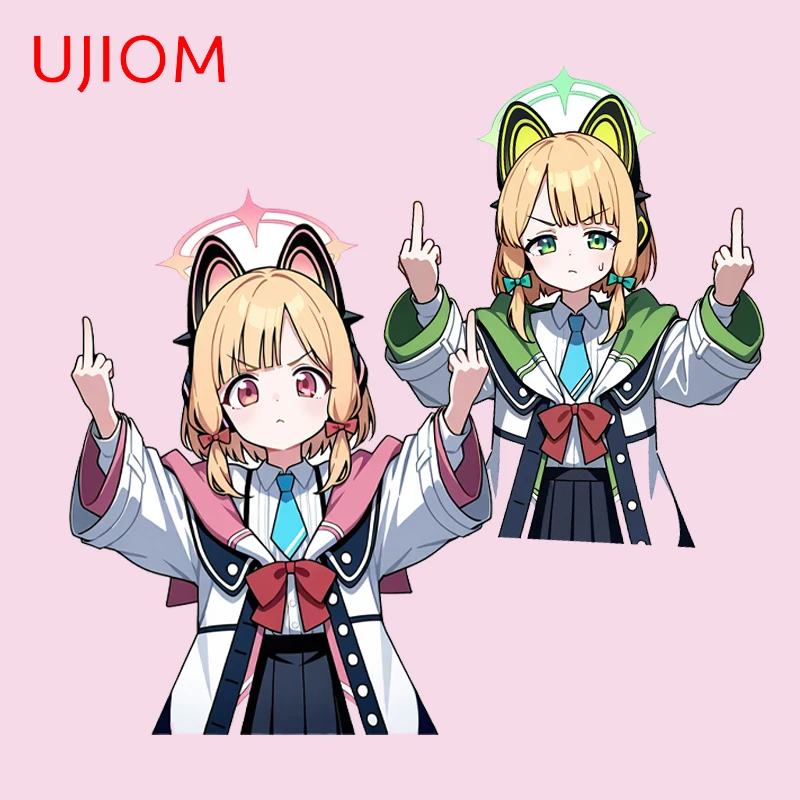 UJIOM Saiba Momoi Midori Blue Archive, милые наклейки на стену, забавные мультяшные графика Лоли, наклейки, креативное искусство, сделай сам, домашние обои UJIOM Saiba Momoi Midori Blue Archive, милые наклейки на стену, забавные мультяшные графика Лоли, наклейки, креативное искусство, сделай сам, домашние обои