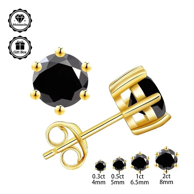 

LAMVOICE jewelry for women/stud earrings with 0.6-4 carat moissanite S925 sterling silver earrings Valentine’s Day gift for her