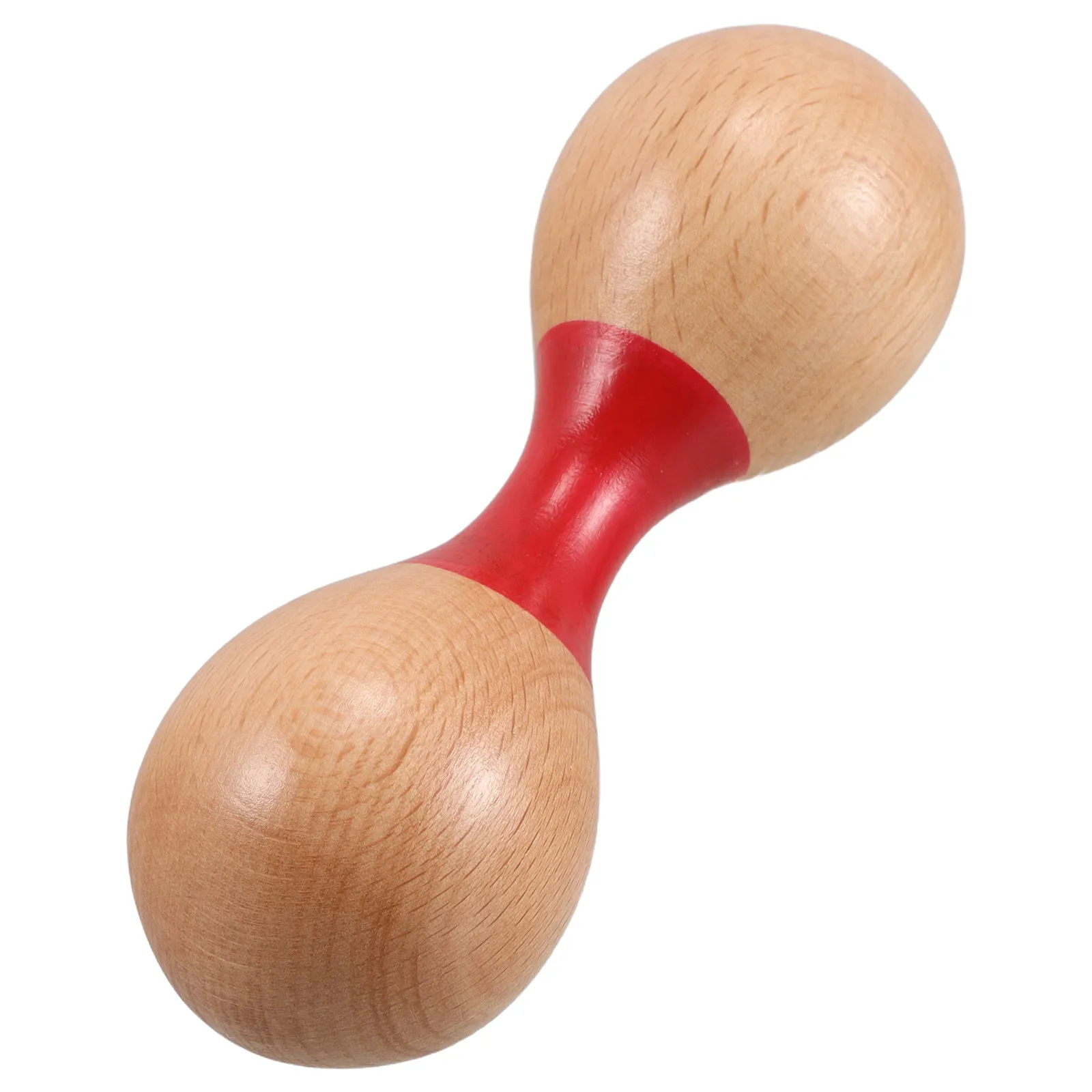 

Wooden Double-Headed Maracas Baby Percussion Instrument Handheld Sound Shaker Musical Instrument for Toddlers Infant Music