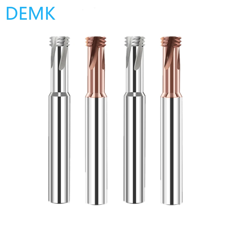 Three tooth M1 M2 M3 -M24 High hardness carbide thread milling cutter For steel Stainless steel aluminum CNC Threaded End Mills