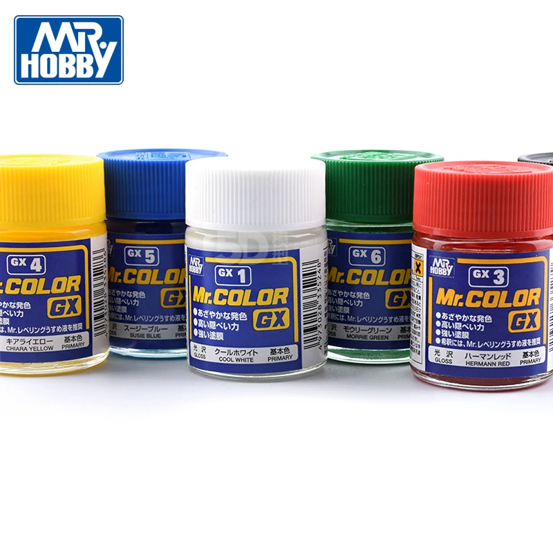 MR.HOBBY Paint GX colori esclusivi lucidi a base di olio modello colorazione Spray rivestimento colore fai da te GX 01 02 03 04 05 06 18ml