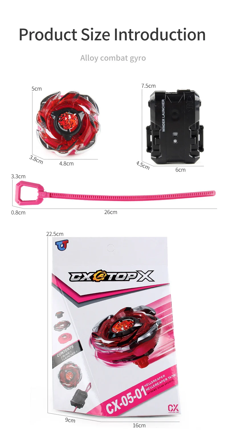 Bey X Hells Reaper CX-05 01 Booster Battle Top Gyro Spinning Toy mit Launcher Weihnachtsgeschenk – Detail 6