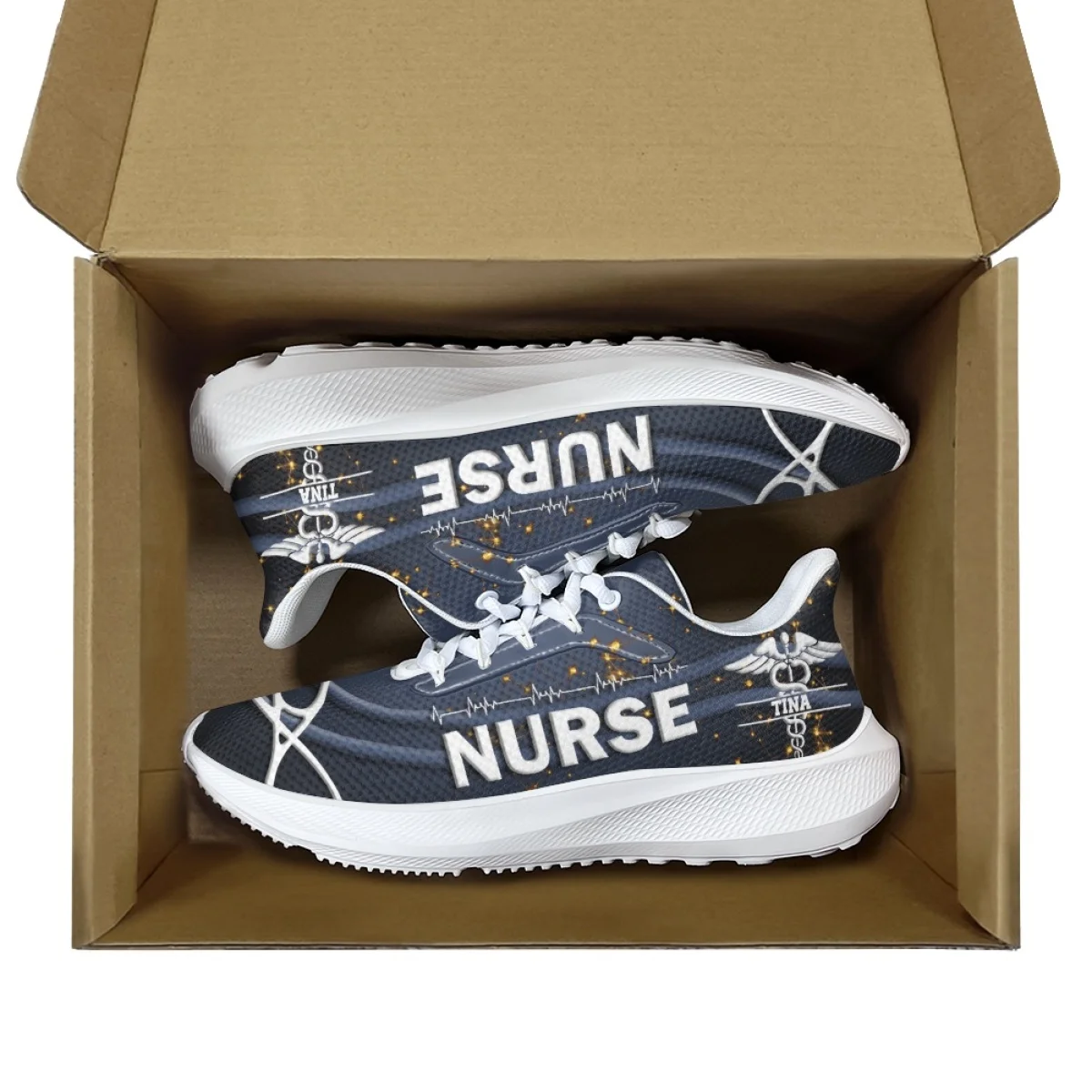 Nurse Letter Printed Durable Teenager Sneakers Wear-Resistant Sport Running Shoes Brand Design Hospital Work Outdoor Tennis Shoe