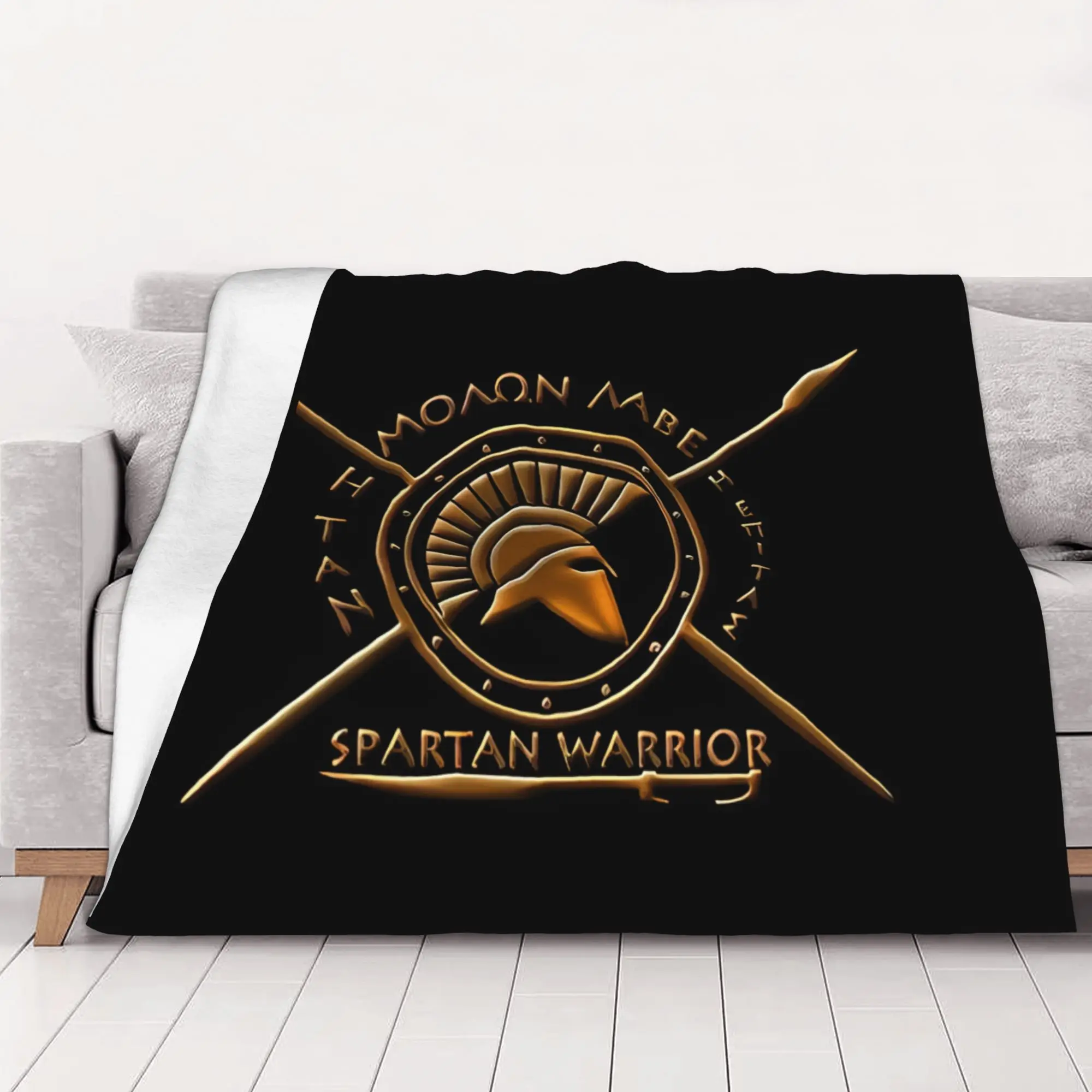 1PC home Cutecore Molon Lave And Come Back Spartan Blanket Super Cosy Plush Home Living Room Sofa halloween
