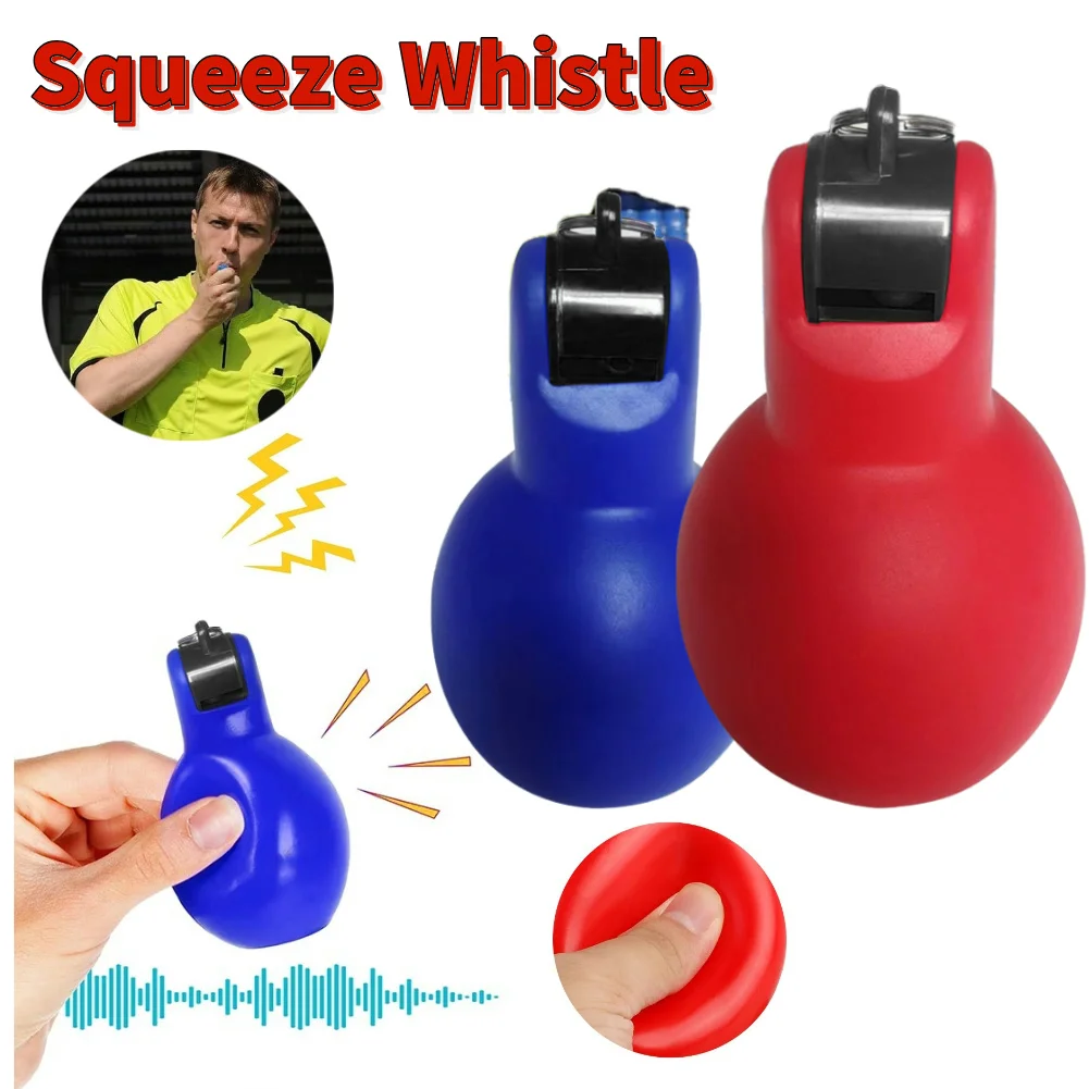 Hand Squeeze Whistle Sports Whistle Loud Crisp Sound Whistle Emergency Whistle for Indoor Outdoor Home School Sports