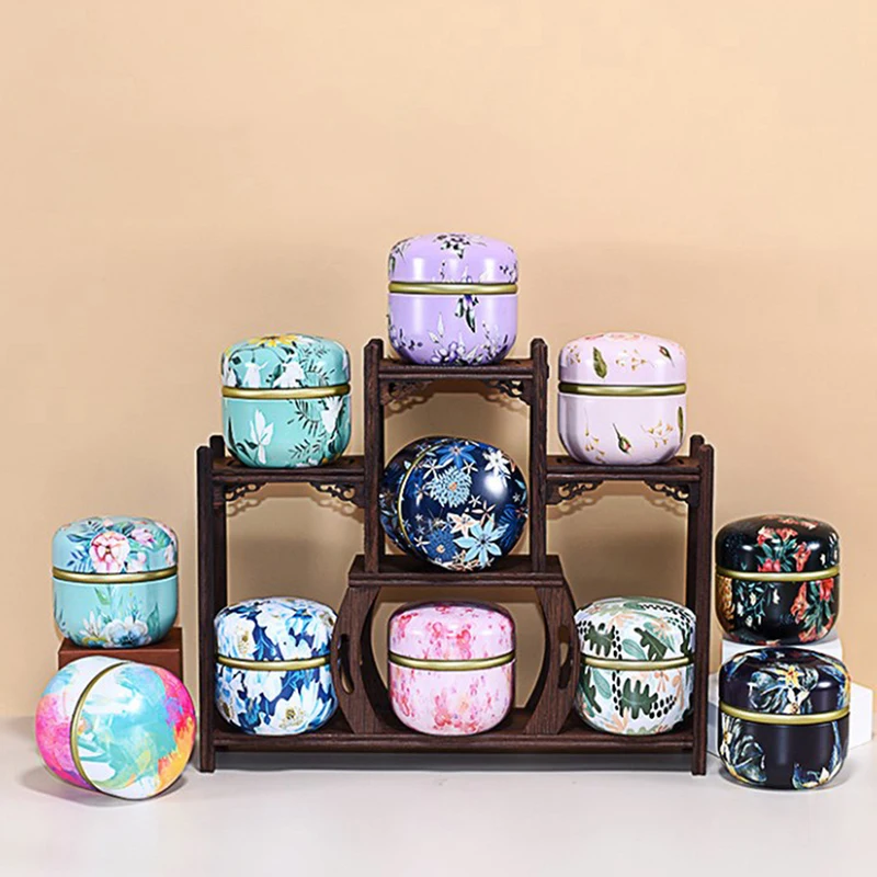 علب صفيح صغيرة مستديرة محمولة صغيرة ، حاويات شاي ، علب شموع ، حلوى ، وجبات خفيفة ، تعبئة