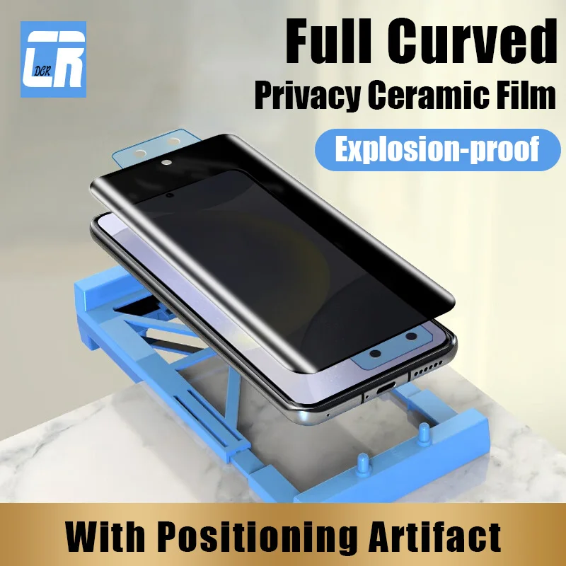 

3D Anti Spy Ceramic Soft Film For Samsung Galaxy S24 S23 S22 S21 S20 S10 Note 20 Ultra 9 10 Plus Curved Privacy Screen Protector