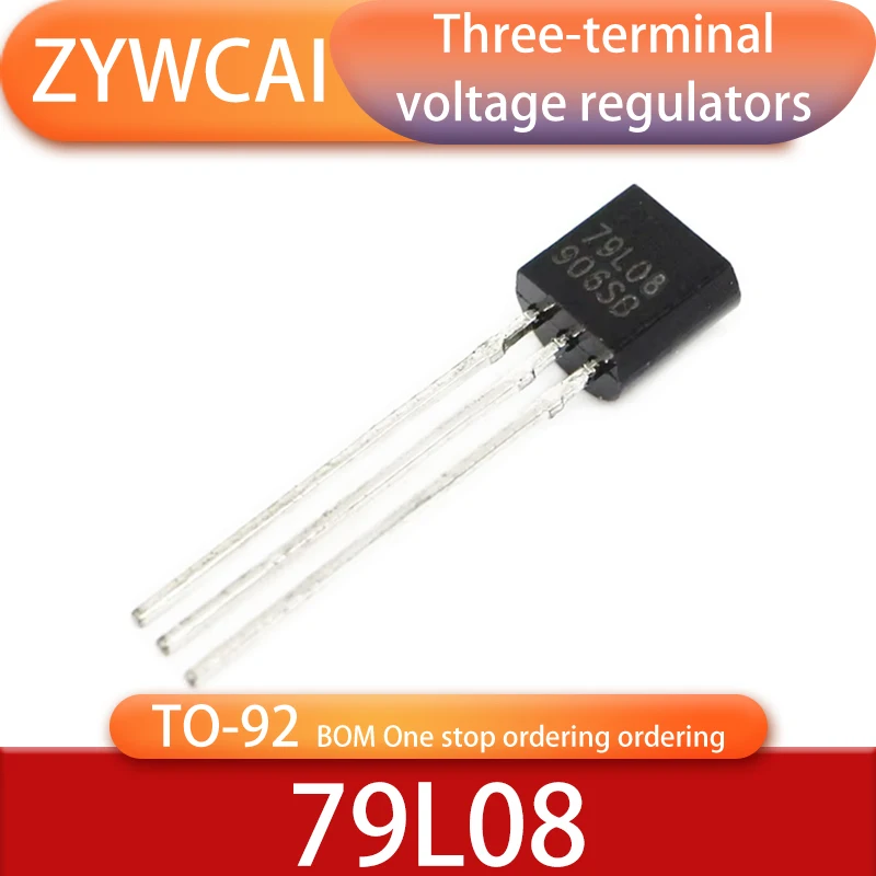 

79L08 TO-92 50PCS Encapsulate Input 30V output 8V 100mA Linear Three-terminal Voltage regulator LDO Triode Transistor