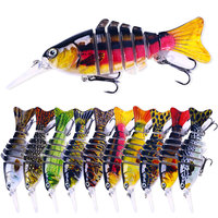 12cm 16g Sinking Wobblers 7 Segments Pesca Fishing Lures Multi Jointed Swimbait Hard Bait Fishing Tackle For Bass Isca Crankbait