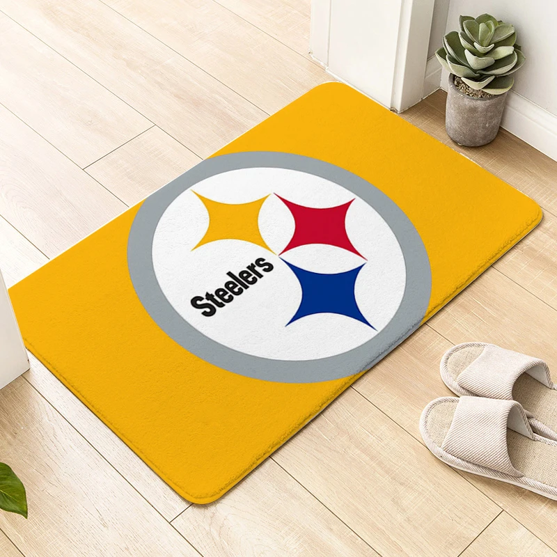 Door Mat Non-slip D-Steelers Entrance Door Doormat Slip-resistant Living Room Floor Carpet Kitchen Balcony Bedroom Rug Home