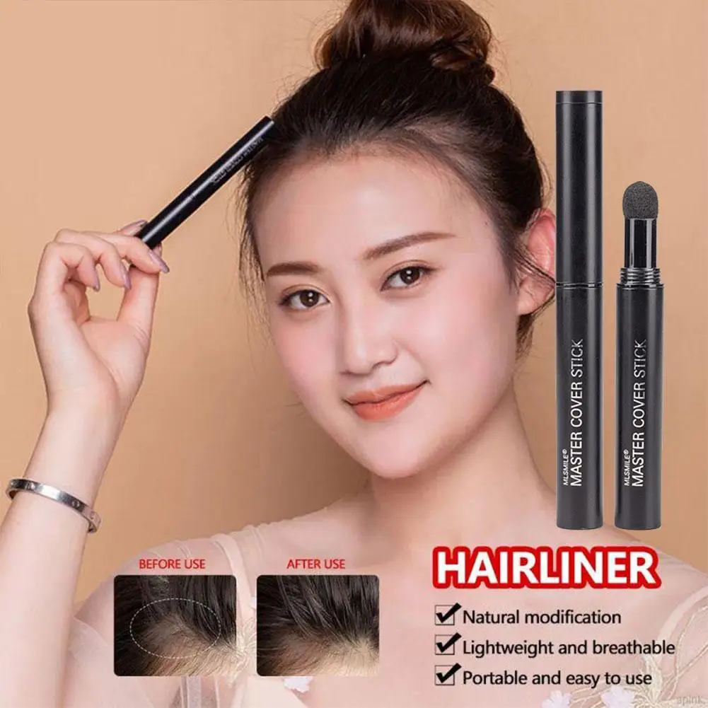 6 cores linha de cabelo em pó cobrir pintura reparação preenchimento na sombra do cabelo à prova dwaterproof água recarga lápis sobrancelha