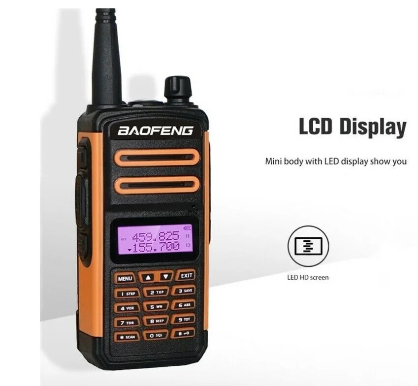 Baofeng-BF-S5Plus-TRIBAND 8 Watch, 2-Way Radio, VHF, UHF136-174Mhz, 400-520Mhz, Dual Band, Police Scanner