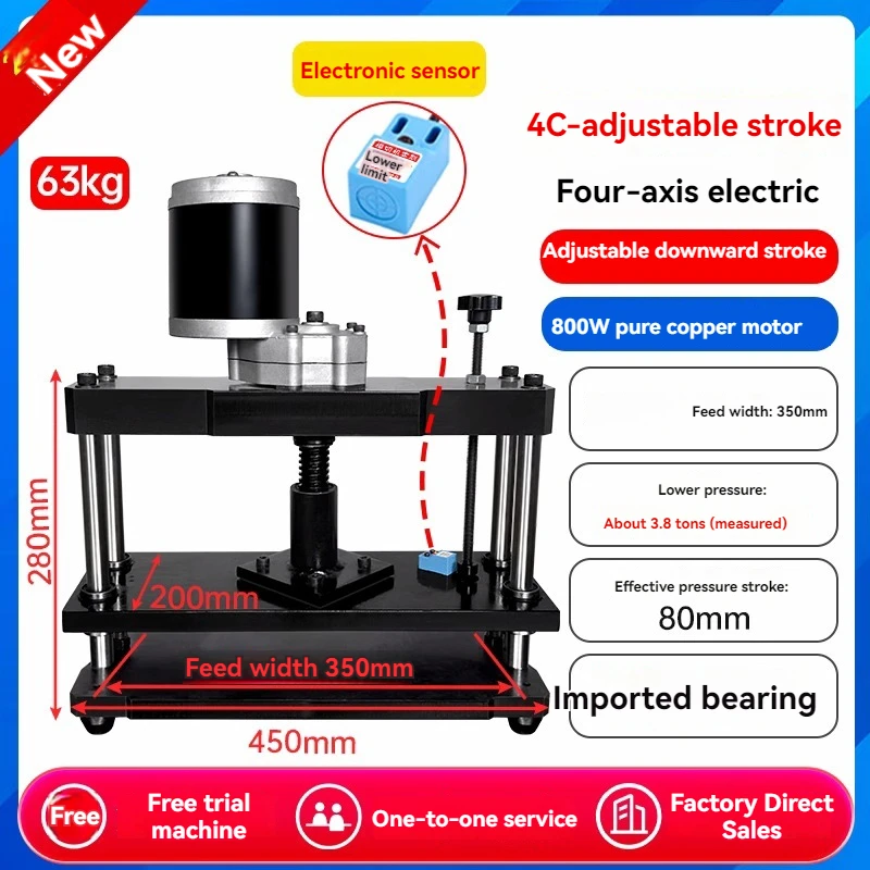 Knife Die Press Small Electric Manual Die Cutting Machine Press Cutter Leather Blanking Machine Cutter Press.