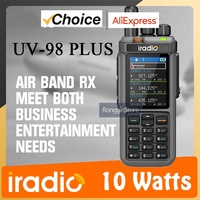 Iradio UV-98 PLUS Walkie Talkie Cross Band Repeater large screem USB LSB CW CB SW MW LW SSB Triple frequency standby Ham Radios