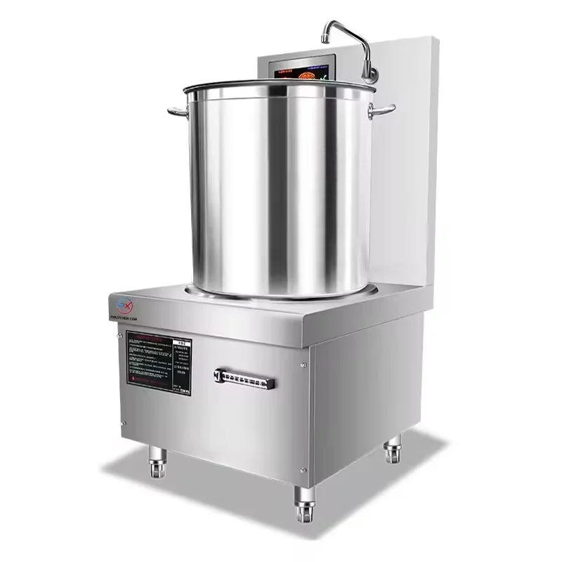 

15KW 100L Commercial Induction Soup Stove High Power Electric Heating Boiler for Restaurant Kitchen