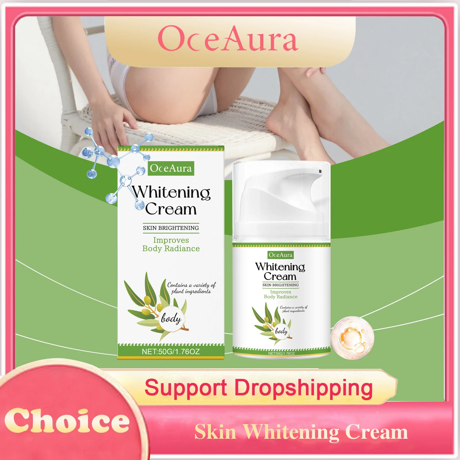 

Skin Whitening Cream Brighten Skin Tone Deep Moisturizing Improve Dullness Soothing Smoothing Anti Aging Rejuvenating Body Cream