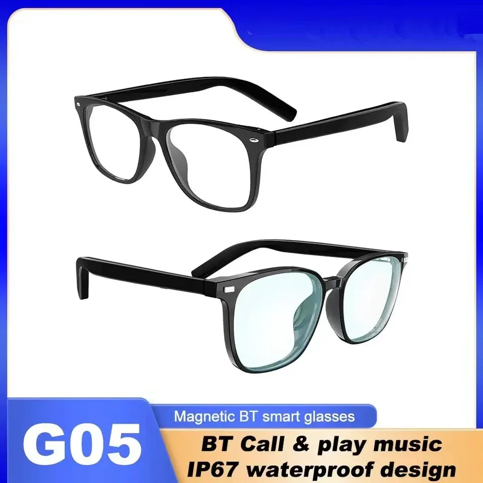 G05-C Wireless Smart Glasses Sunglasses 3 in 1 Anti-blue Light Earphones Sports Touch Control Headphones Open Ear For Men Women