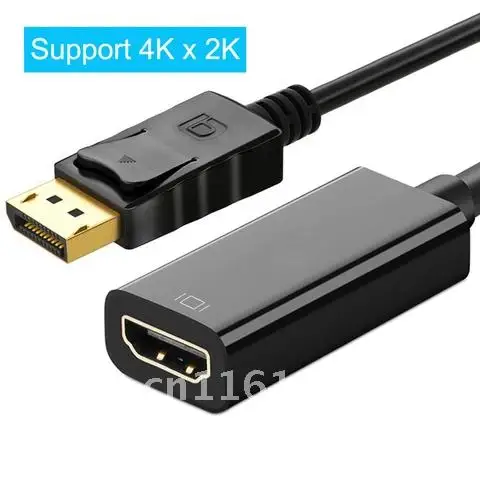 4K Displayport DP to HDMI-compatible Adapter 1080P Display Port Cable Converter For PC Projector HDMI-compatible Adapter Cable