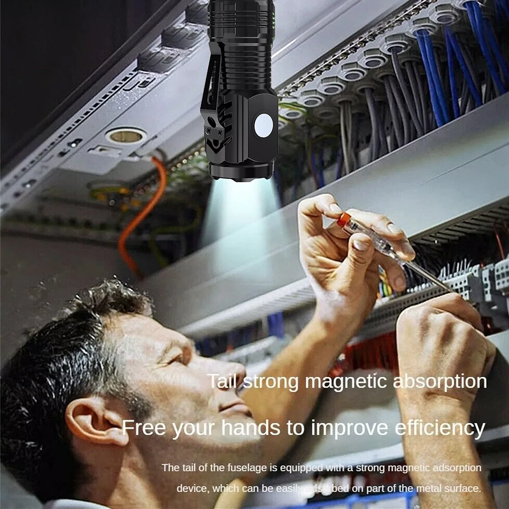 Mini Strong Light Flashlight, ABS Pen Clip Light Flashlight, Portable Spotlight/Floodlight, Suitable For Night Running, Hiking